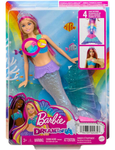 Barbie Dreamtopia twinkle lights mermaid Mattel HDJ36