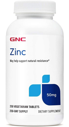 Gnc Zinc 50 Mg 250 Tabletas De Eeuu