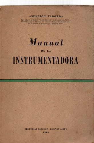 Manual De La Instrumentadora - Asuncion Taboada - C855