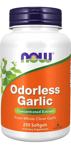 Now Foods | Odorless Garlic | Ajo Inodoro | 250 Softgels