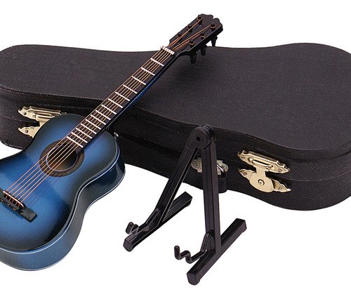 Mini Guitarra Con Soporte Y Estuche Juguete Para Niños