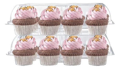 5 Recipientes Plastico Desechables Para Cupcakes Cajas Para