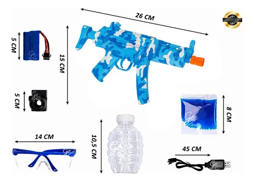 Metralladora Bolas Hidro Gel Juguete Elige M416 O Mp7 O Mp5