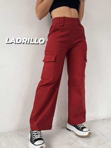 Cargo Wide Leg Mujer Pantalon