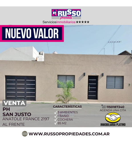 Venta Ph Frente 3 Ambientes San Justo