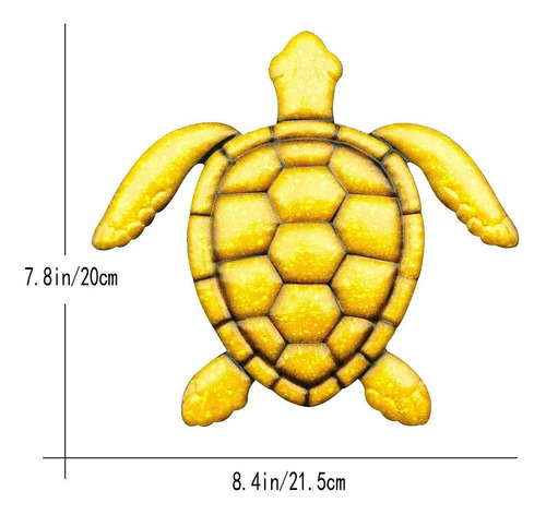 Tartaruga De Ferro Arte Da Parede De Arte Pendurada Amarelo