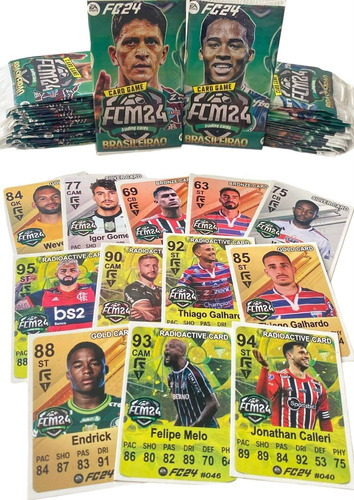 Kit 200 Cards Futebol Brasileirao 2024 = 50 Envelopes Novo !