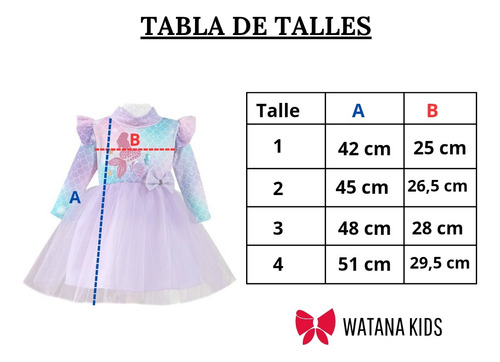 Disfraz Vestido Sirenita Ariel Tutu Bebe Manga Larga Lila 1