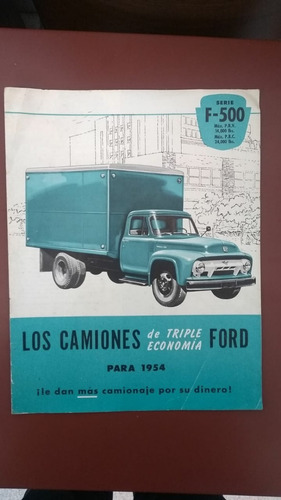Imagem 1 de 1 de Revista Informativa Ford F-500 Em Espanhol (1954) 
