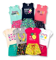 Comprar Kit Lote 7 Conjuntos Feminino Infantil Roupa Menina Atacado