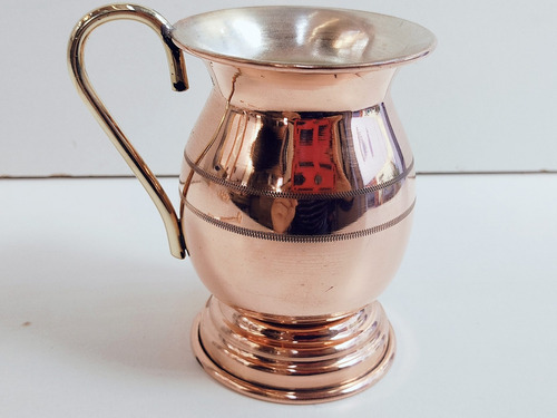 Imagen 4 de 7 de Mate De Cobre Boca Ancha + Bombilla De Cobre Arte Chileno