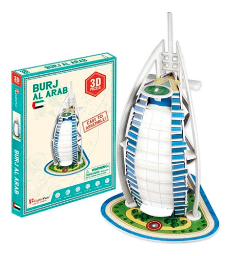 Puzzle 3d Burj Al Arab 17 Pcs - Cubicfun