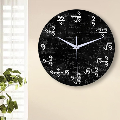 . Relógio De Parede De Matemática Estilo Decoração B
