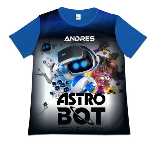 Franela Camisa Niño Astro Bot En Poliester