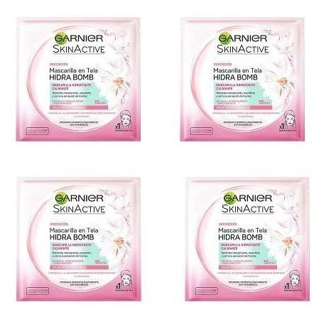 Mascarilla Hidratante Hidra Bomb Manzanilla X 4 U Garnier