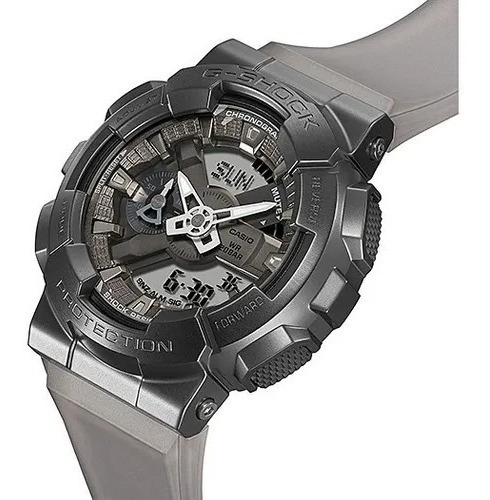 Reloj Casio G-shock Youth Gm-110mf-1acr Original Time Square Color de la correa Gris/Humo Color del bisel Gris oscuro Color del fondo Gris