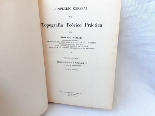 Imagen 2 de 8 de Triangulacion Y Nivelacion Terrestre Y Subterranea Muller
