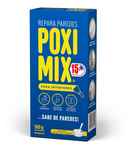 Pegamento Poximix Interior 500grs Mezcla Adhesiva Base Yeso