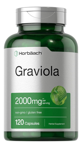 Suplemento Horbaach De Fruta Graviola 2000 Mg Capsulas 120u