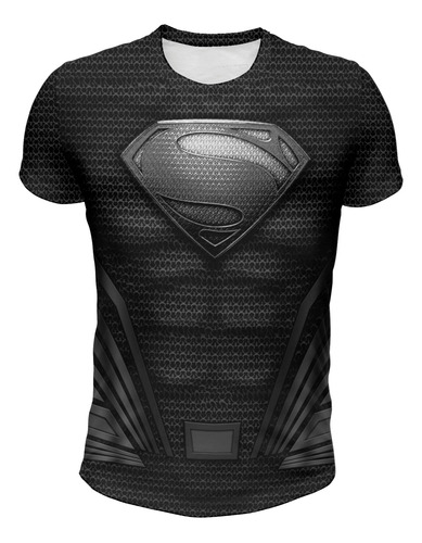 Remera Superman Negro, Tipo Traje, Felix Comics