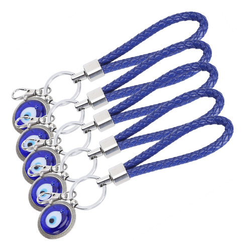 Chaveiro Olho Da Sorte Com Pingente Amuleto Turco Azul, 5