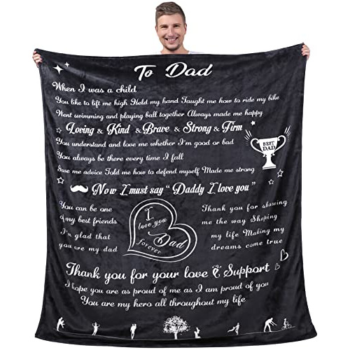 Dad Gifts From Son Or Daughter, Blanket For Fathers Day...