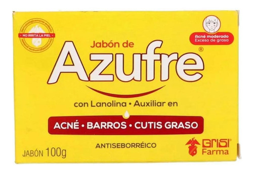 Jabón En Barra Grisi Azufre 100g