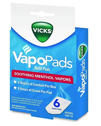 Vicks Vapopads, Almohadillas De Recarga De 6 Hilos, Vsp-19
