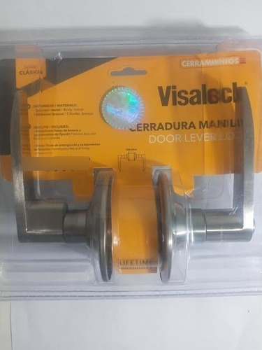 Cerradura De Manilla Recta De Baño Sin Llave Visalock Ref 33