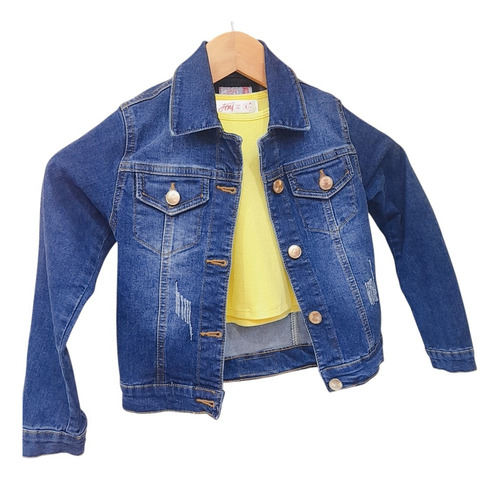 Casaca Jean Con Estampado Escudo - Marca Tutus Joy