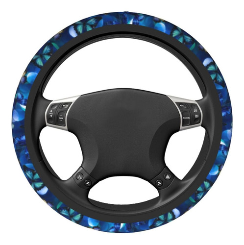 Fundas Para Volante De Mariposa Azul, Ajuste Universal, De Y