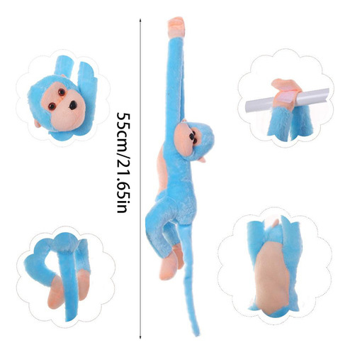Juguete De Mono De Peluche Con Brazo Largo, 6 Unidades