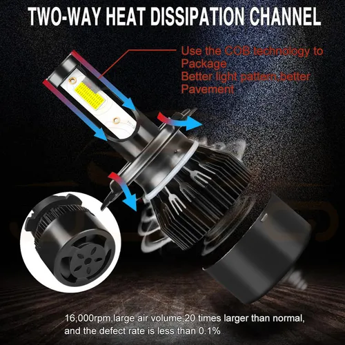 St Kit De Focos Led 9003 H4 De 14000 Lm Alta Y Baja Para