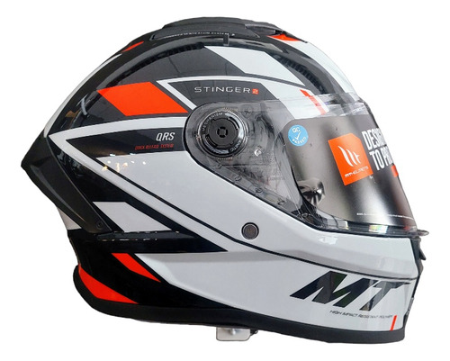 Casco Integral Mt Stinger 2 Zivze B5 Brillo-allmotors-