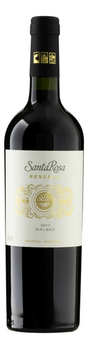 Vinho Argentino Tinto Santa Rosa Reserva Malbec Mendoza Garrafa 750ml