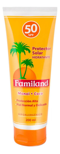 Protector Solar Familand Con Aceite De Monoi 200 Ml Fps 50