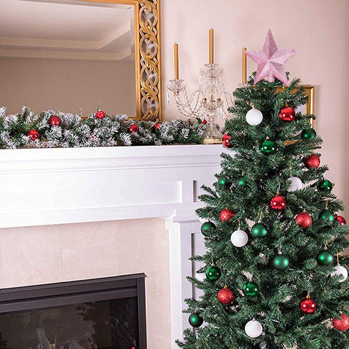 Decoración De Árbol De Navidad Con Purpurina Con Forma De Es