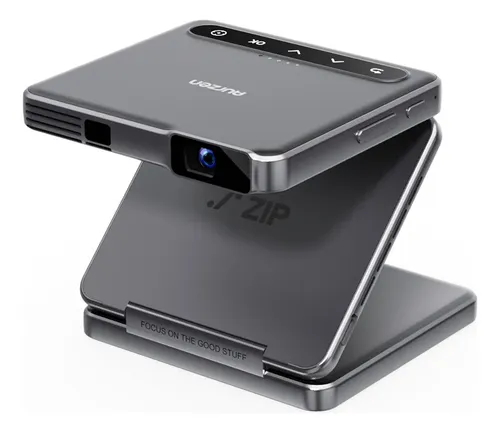 Mini Portable Aurzen Zip Tri-fold Dlp Projector, Pocket Size