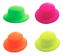 Comprar Sombreros Gorros Bombin Fluo Cotillon Carioca Fiesta X12