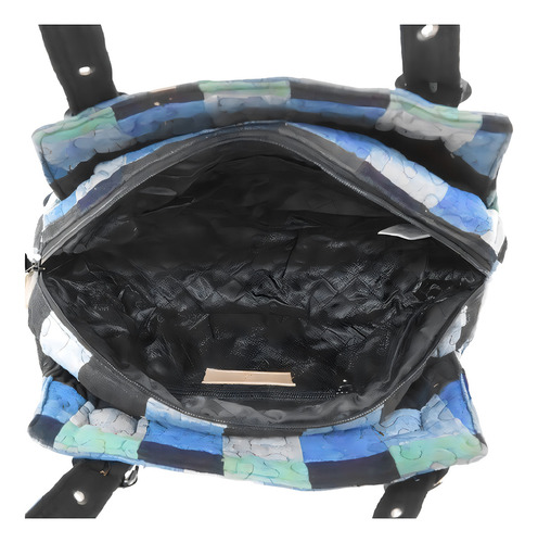 Bolsa Feminina Giulianna Zinnia Patchwork Giulianna Fiori Cor Zinnia Azul