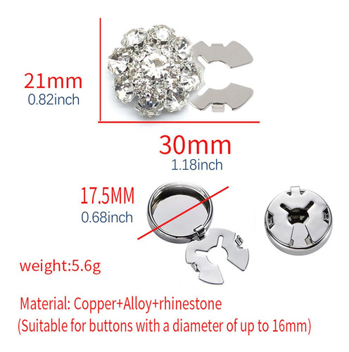 Cubierta De Botón De Dhinestone Accesorios De Costura