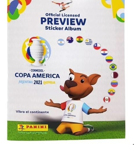 Copa América 2021 Preview Panini Set Completo Pegar + Álbum