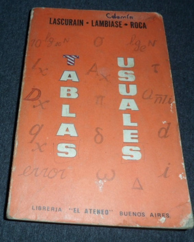 Libro Tablas Usuales - Lascurain, Lambiase Y Roca