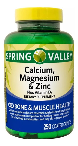 Vitamina D3 + Calcio + Magnesio + Zinc 250 Tabletas Eg C13