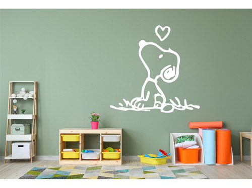 Vinil Decorativo Snoopy Corazón Pegatinas Infantil