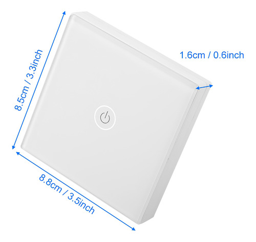 Receptor De Painel De Parede Remoto De 1 Via Sem Fio Touch P