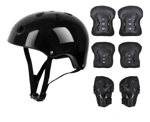 Juego De 7 Cascos Para Niños Y Niñas G, Rodilleras, Coderas,