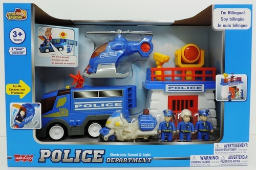 Imagen 1 de 5 de Estación Y Vehículos De Policía Little Learner Infantil