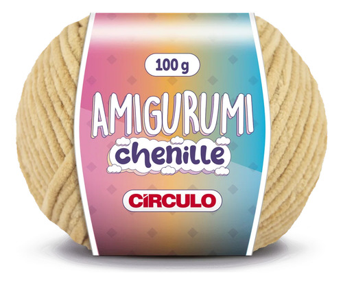 Amigurumi Chenille Círculo - 100 Gramas - 110 Metros Cor 7076- Caramelito