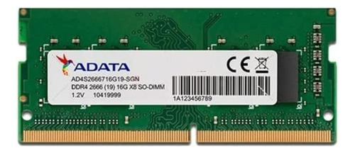 Memoria Ram Adata Ddr4 2666ghz 16gb Non-ecc Cl19 Dimm